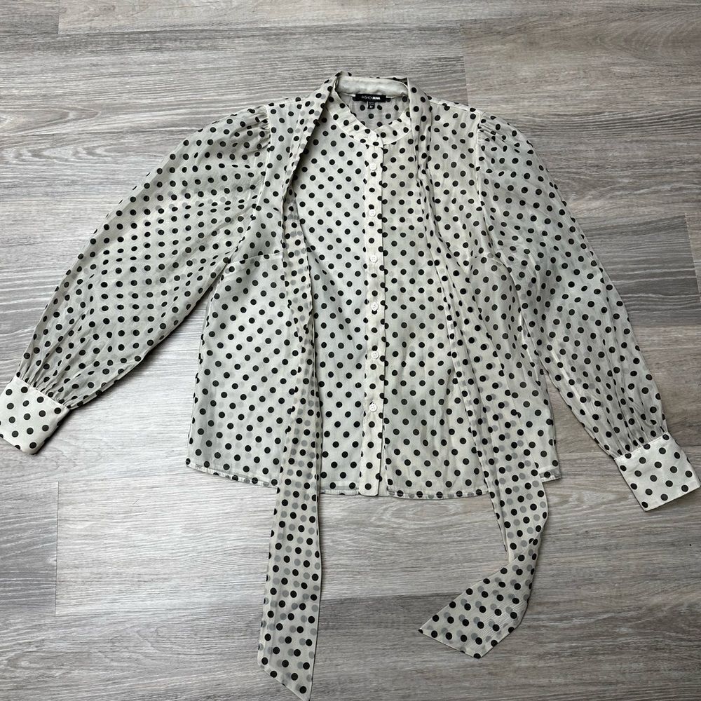 Fashionova Medium polka dot Sheer shirt